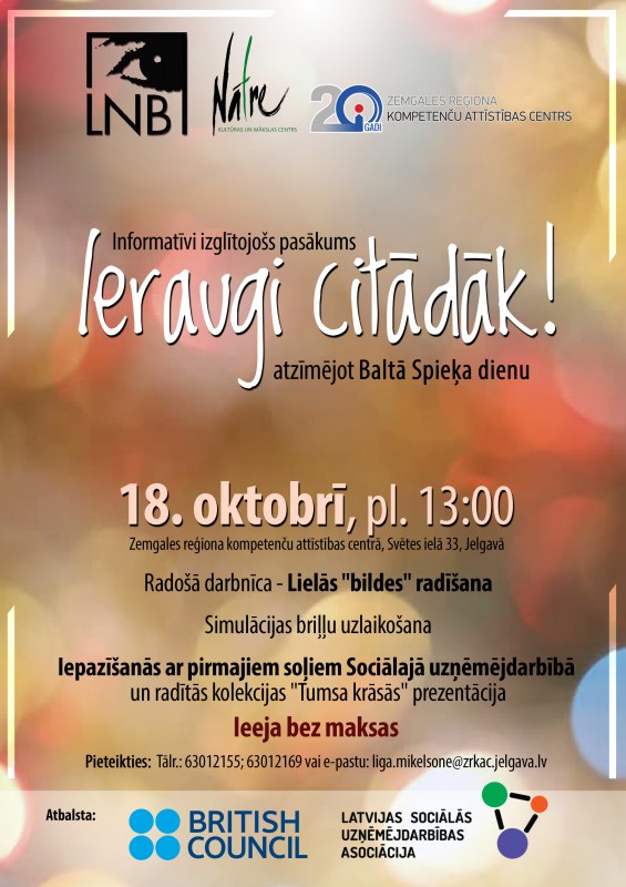 Baltā spieķa diena Jelgavā "Ieraugi citādāk!"