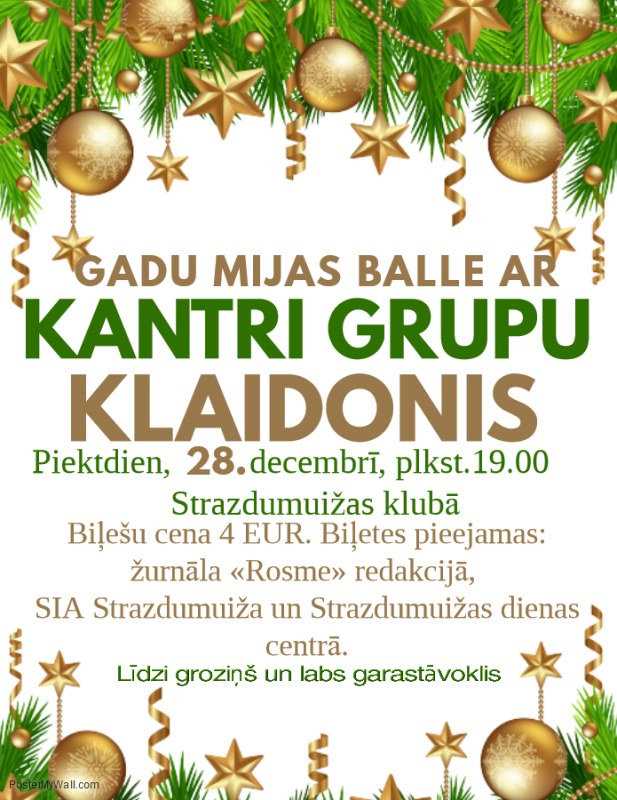 Gadu mijas balli Strazdumuižā spēlē "Klaidonis"